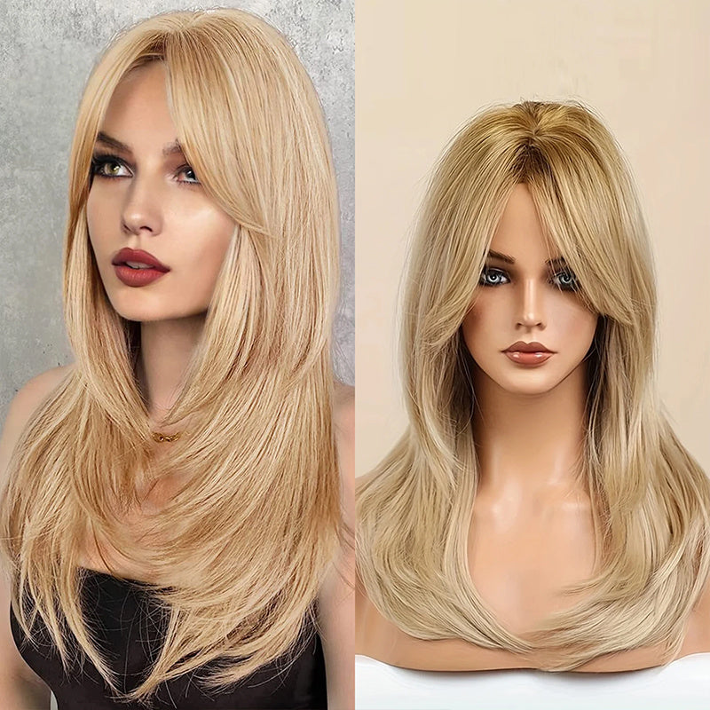 20-Inch Blonde Curly Synthetic Wig
