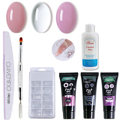Nail Crystal Extender Gel with Cleaner