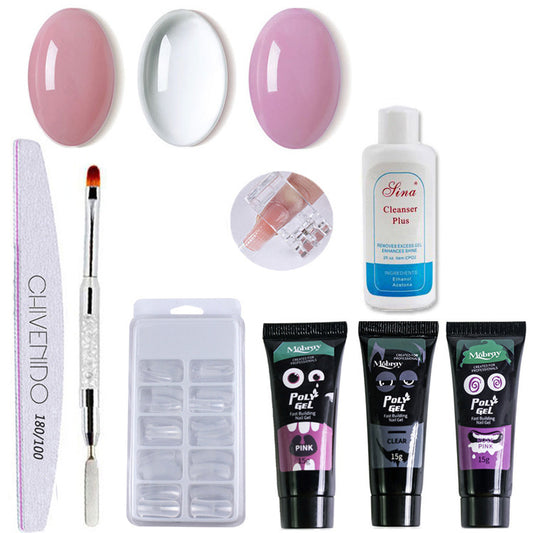 Nail Crystal Extender Gel with Cleaner