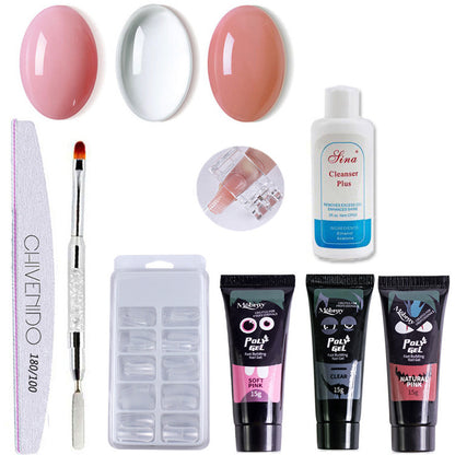 Nail Crystal Extender Gel with Cleaner