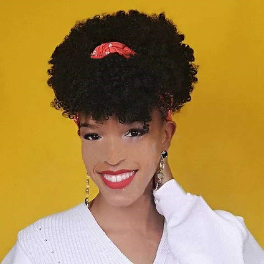 European American Short Curly Wig
