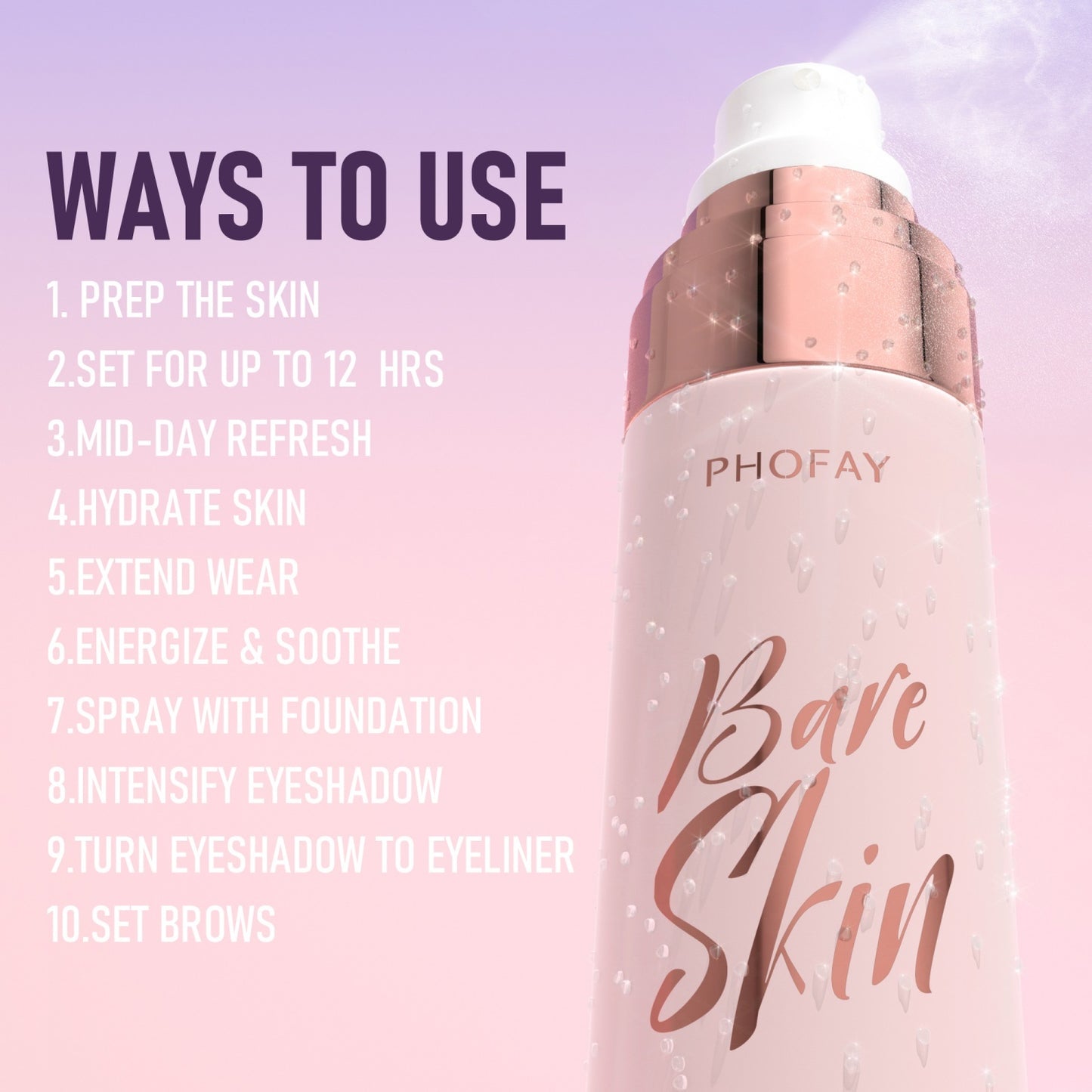 Long-Lasting Moisturizing Makeup Setting Spray