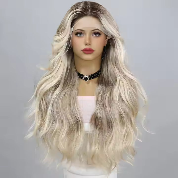 Gold Gradient Wavy Lace Wig