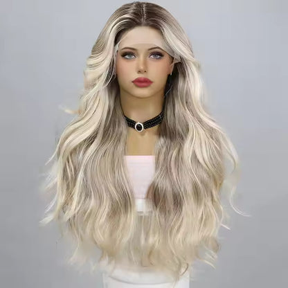Gold Gradient Wavy Lace Wig