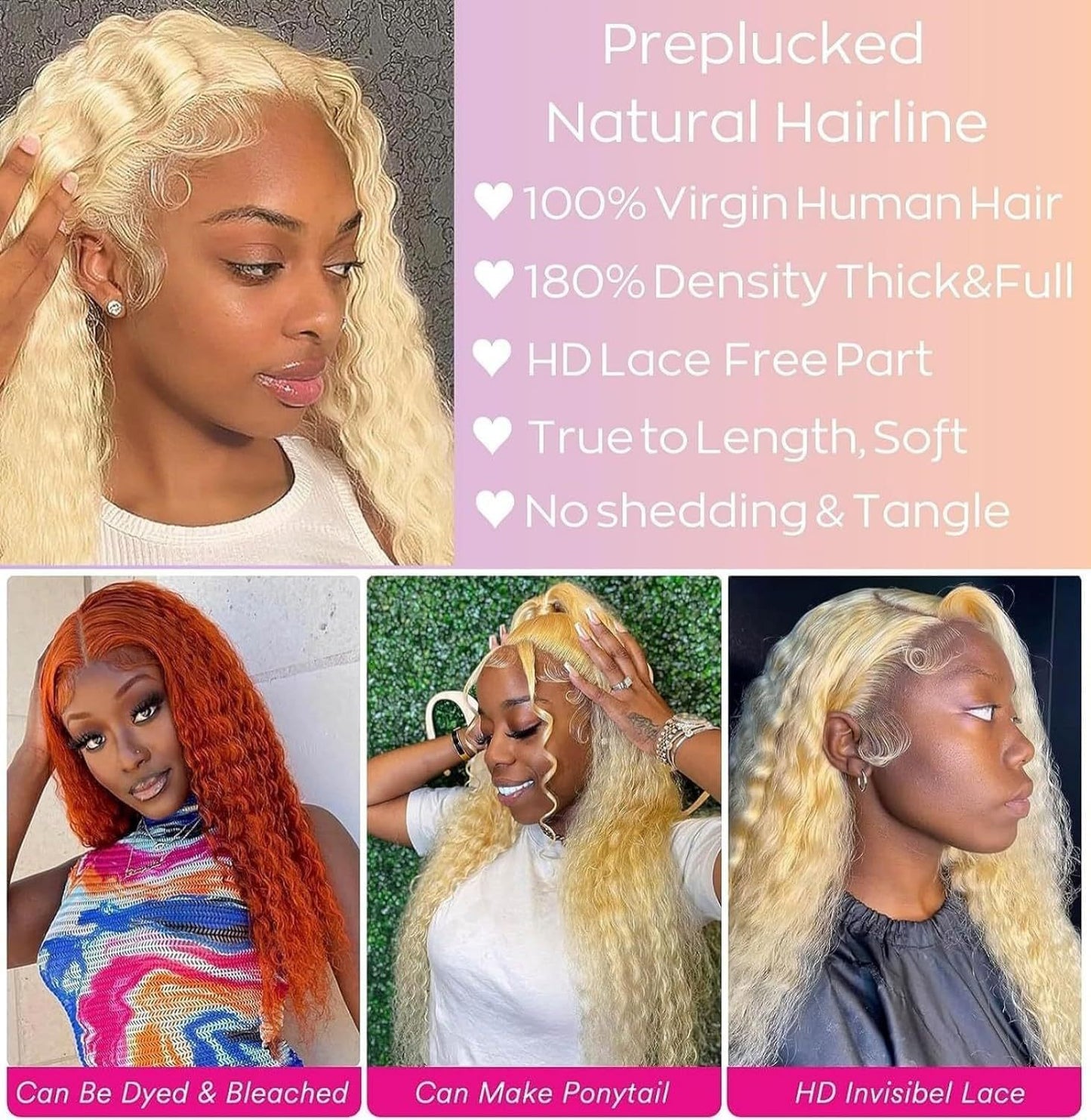 European American Lace Front Wig