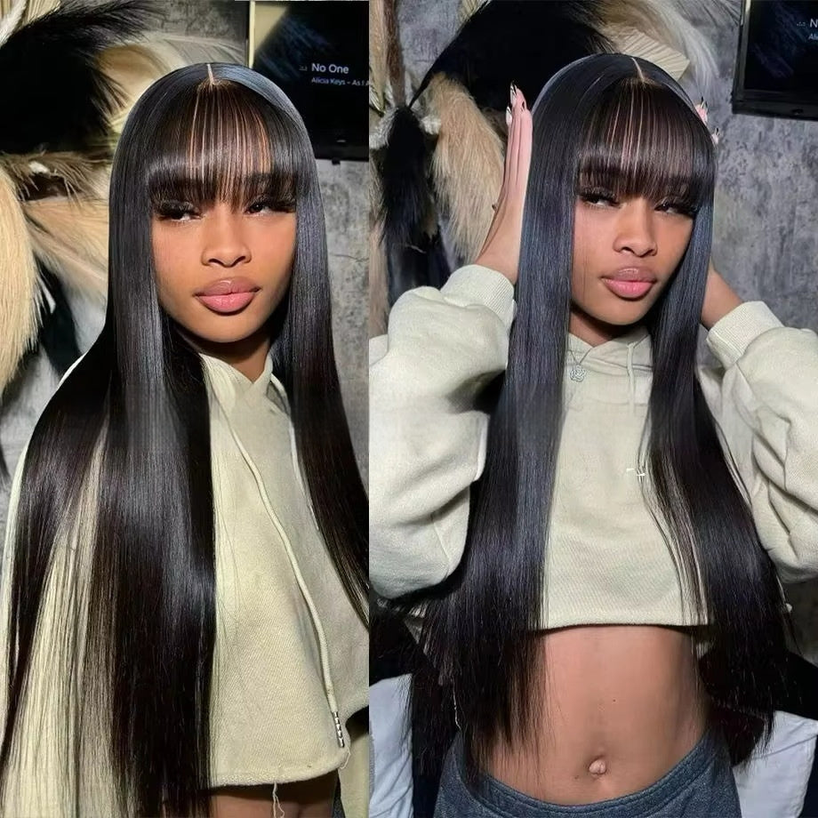Straight Fringe Human Hair Wig