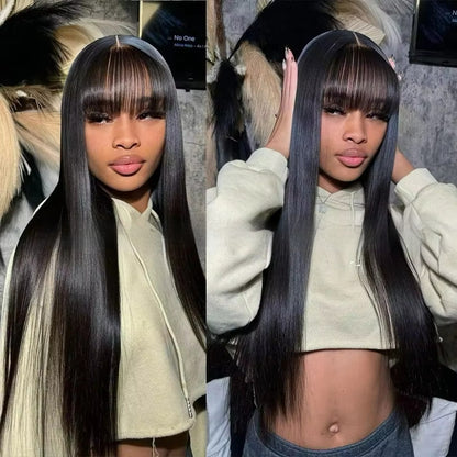 Straight Fringe Human Hair Wig
