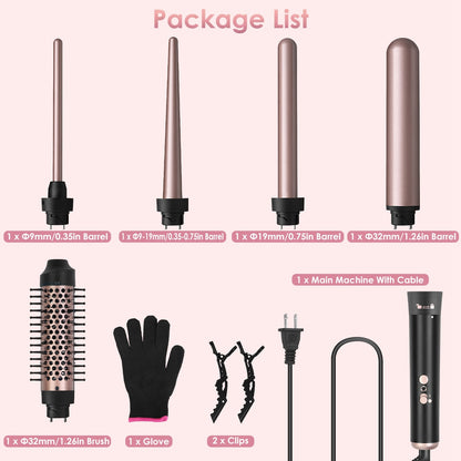 5-in-1 Curling Wand Hair Curler