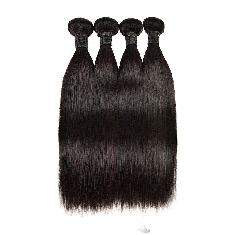 Natural Medium Long Real Hair Wig