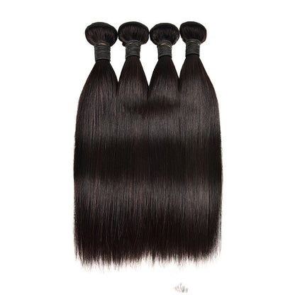 Natural Medium Long Real Hair Wig