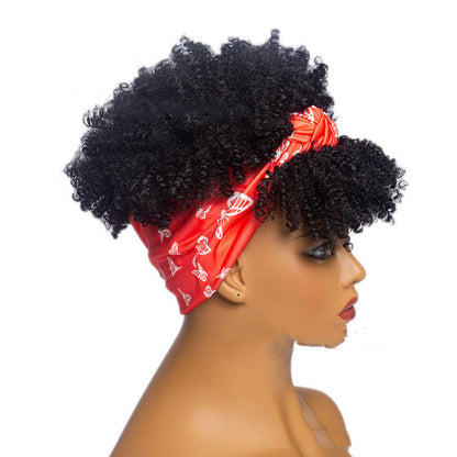 European American Short Curly Wig
