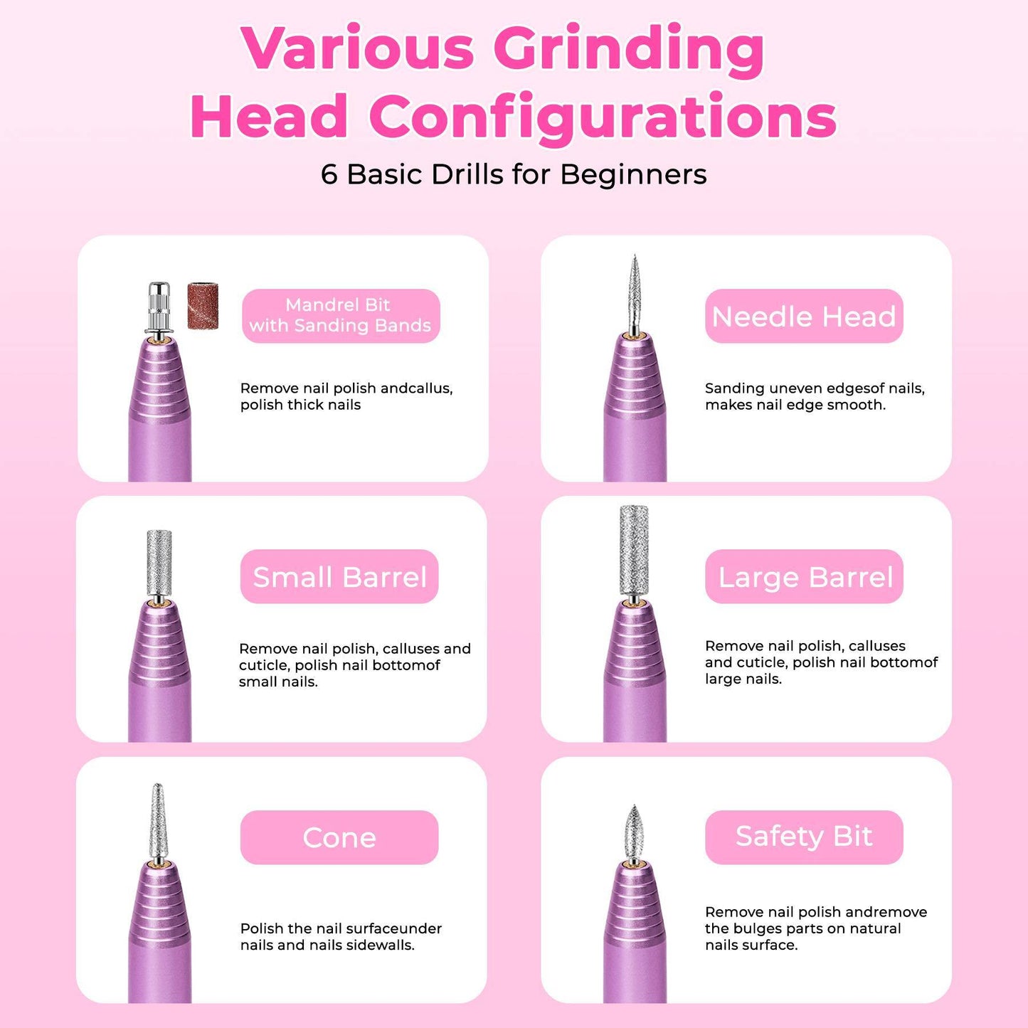 Professional Portable Electric Nail File Kit