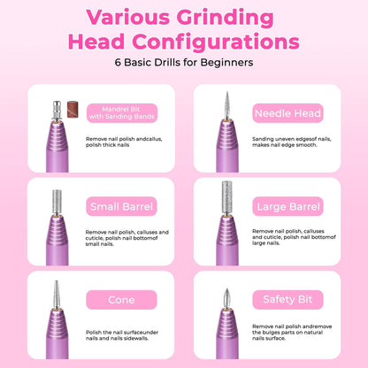 Professional Portable Electric Nail File Kit