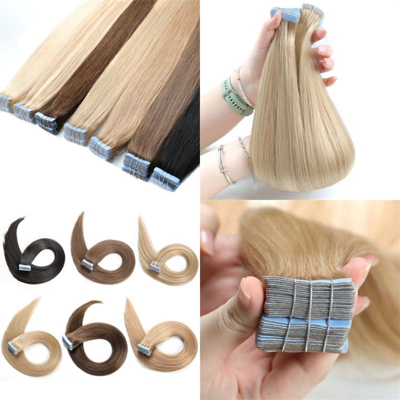 Platinum Blonde Tape-In Human Hair Extensions