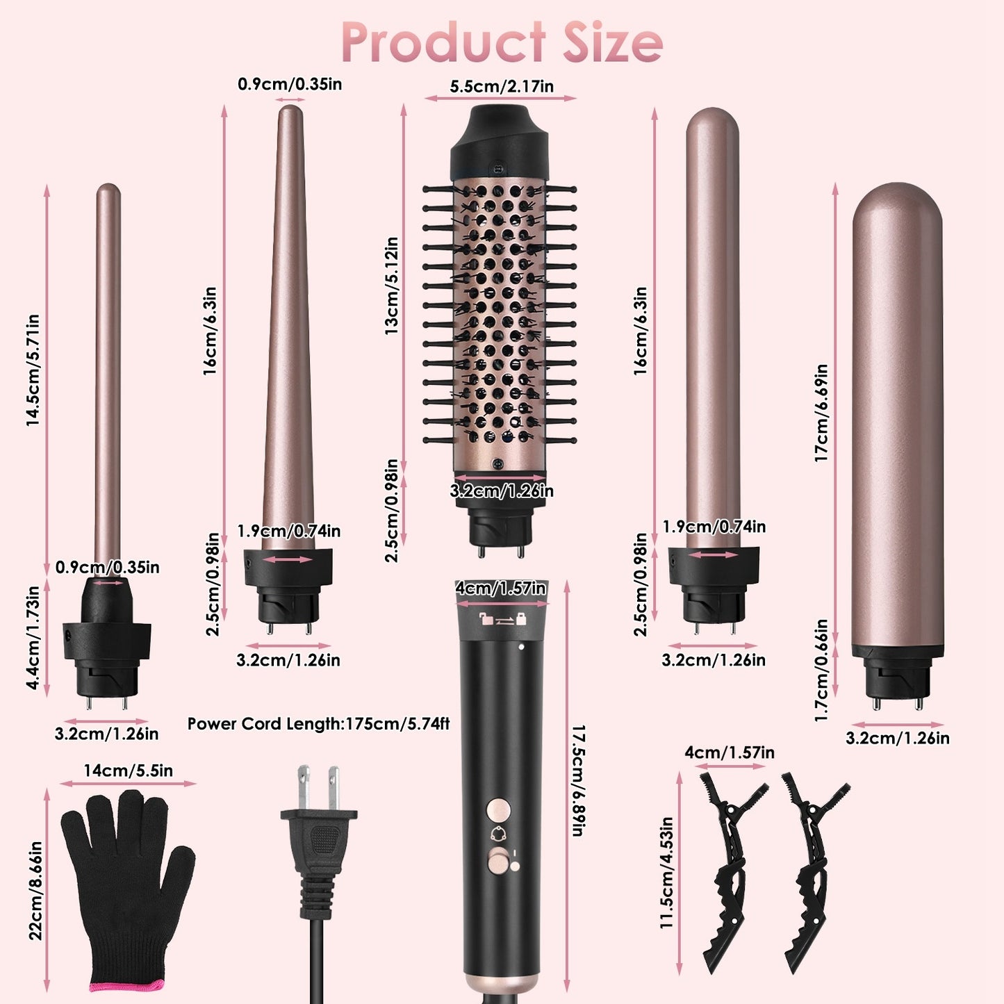 5-in-1 Curling Wand Hair Curler