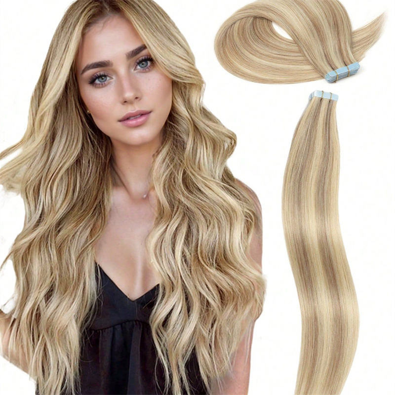 Platinum Blonde Tape-In Human Hair Extensions