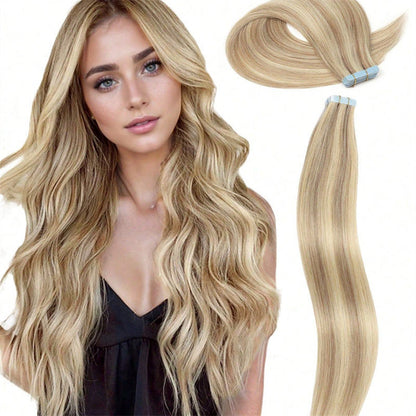 Platinum Blonde Tape-In Human Hair Extensions