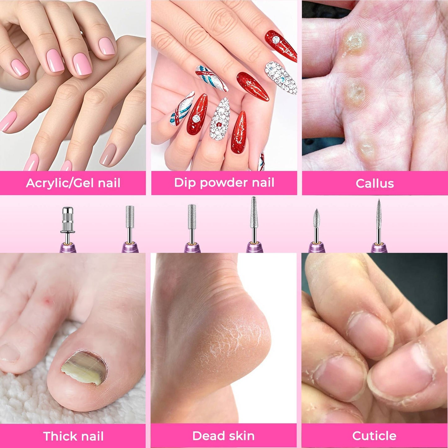 Professional Portable Electric Nail File Kit