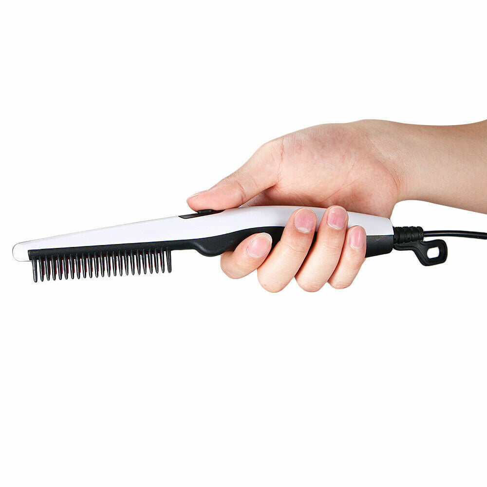 Negative Ion Hot Comb Beard Straightener Brush