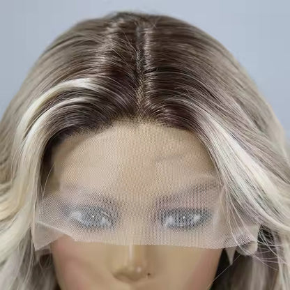 Gold Gradient Wavy Lace Wig