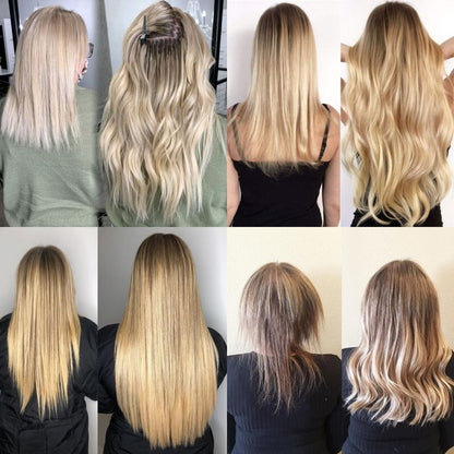 Platinum Blonde Tape-In Human Hair Extensions