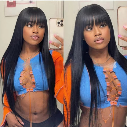 Straight Fringe Human Hair Wig