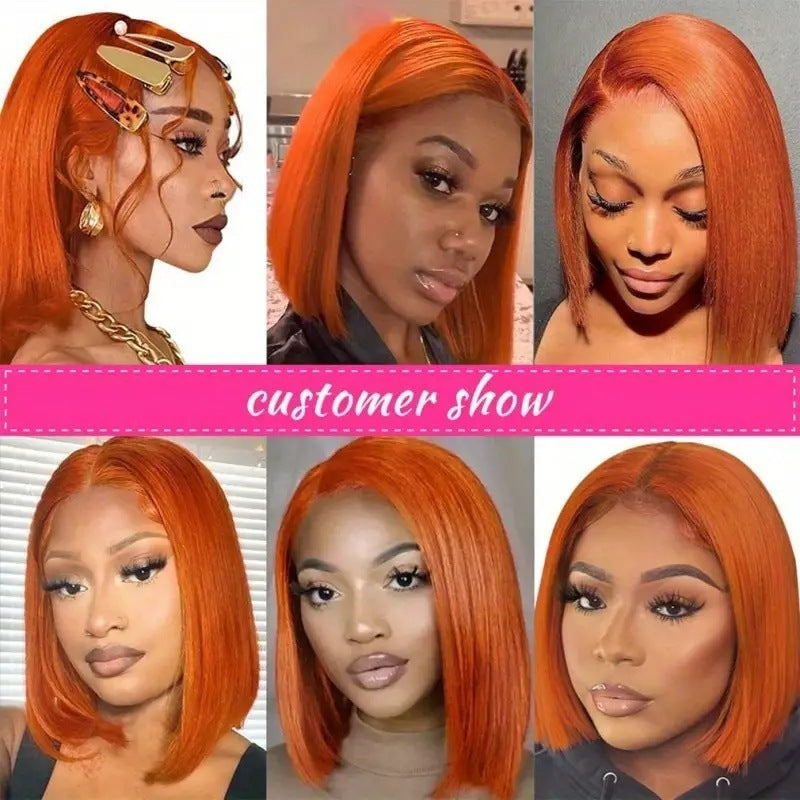 Ginger Orange Bob Wig