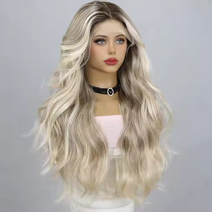 Gold Gradient Wavy Lace Wig