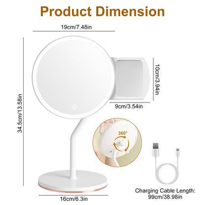 Rechargeable Magnifying LED Makeup Mirror