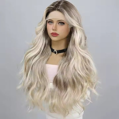Gold Gradient Wavy Lace Wig