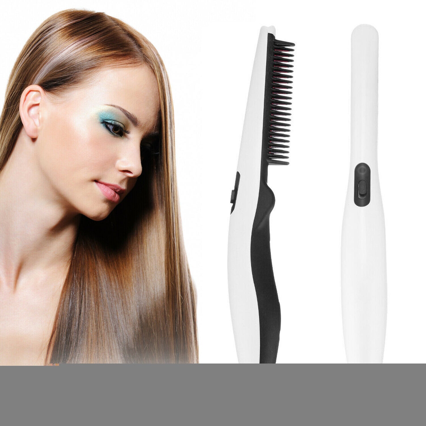 Negative Ion Hot Comb Beard Straightener Brush