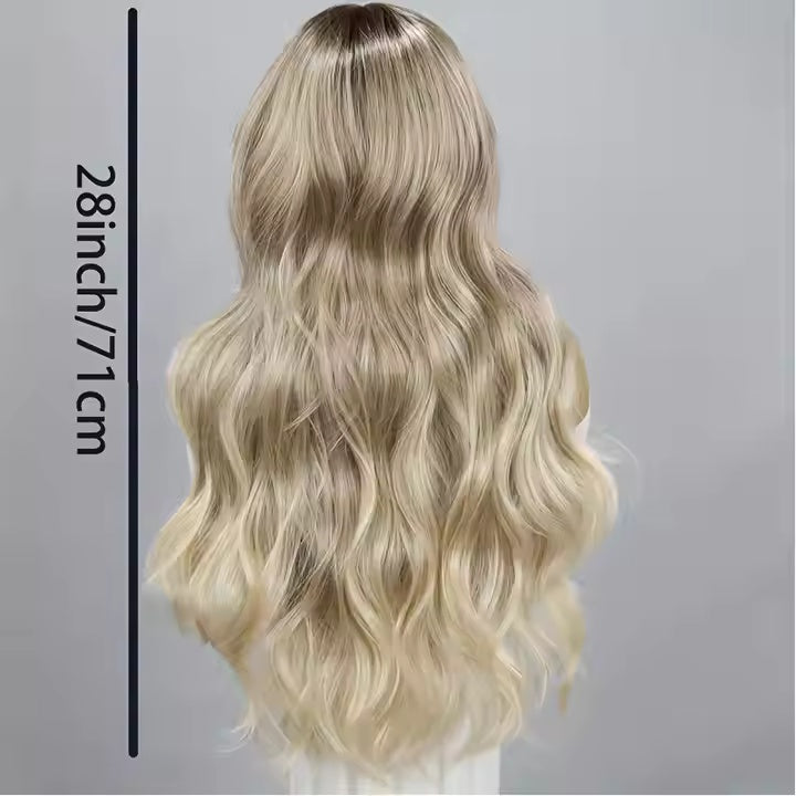 Gold Gradient Wavy Lace Wig