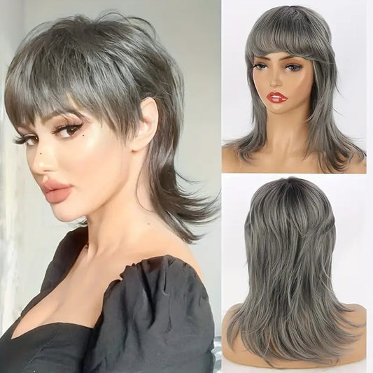 14-Inch Synthetic Mullet Wig