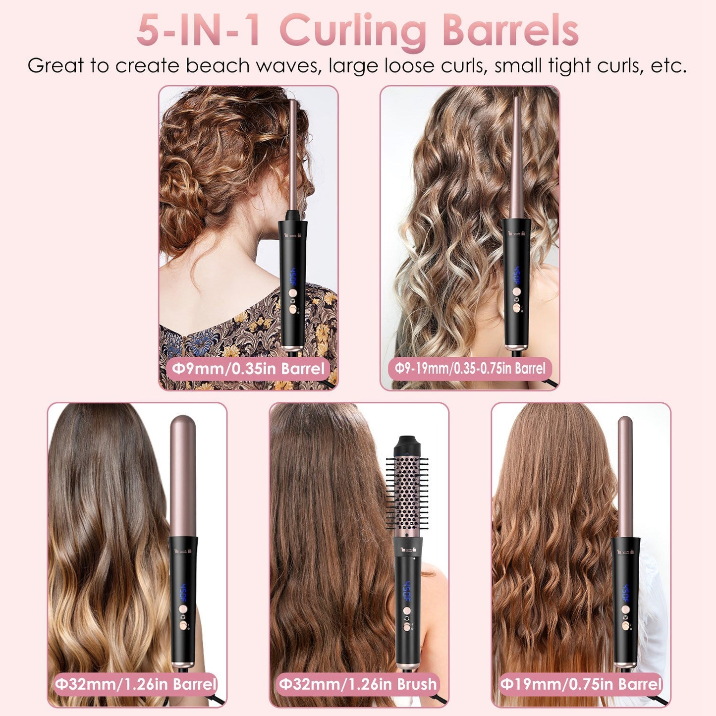 5-in-1 Curling Wand Hair Curler