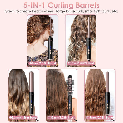 5-in-1 Curling Wand Hair Curler