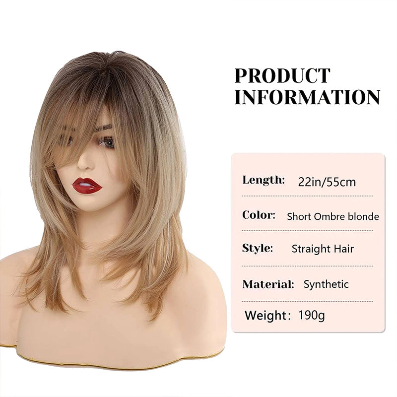 20-Inch Blonde Curly Synthetic Wig