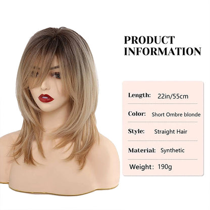 20-Inch Blonde Curly Synthetic Wig